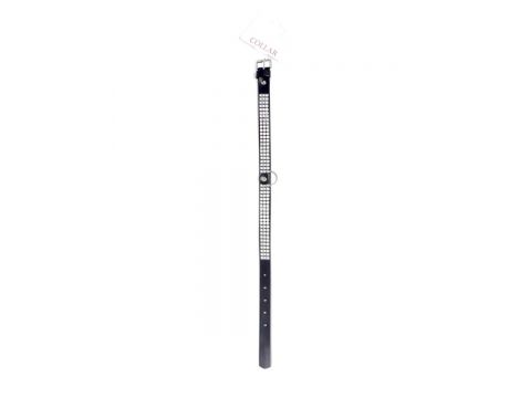 Obroża z kryształkami Fetish B Series srebrna 2 cm - 2