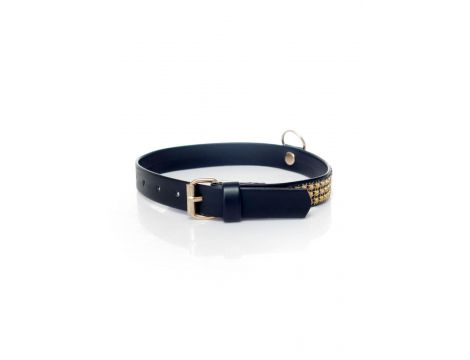Obroża z kryształkami Fetish B Series złota 2 cm - 4