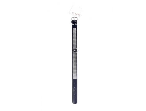 Obroża z kryształkami Fetish B Series srebrna 3 cm - 2