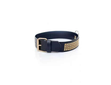 Obroża z kryształkami Fetish B Series złota 3 cm - 5