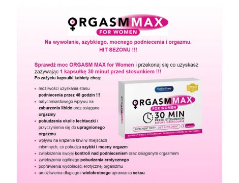Kapsułki OrgasmMax dla kobiet Medica - 2