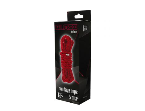 Lina bondage Blaze Deluxe super miękka jedwabista czerwona 5m Dream Toys - 3