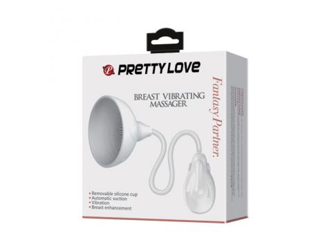 Pompka powiększająca piersi Pretty Love wibrująca silikonowa - 8