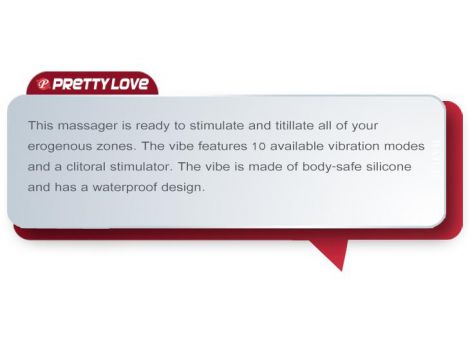 Wibrator punktu G Pretty Love silikonowy USB 19,5 cm - 2