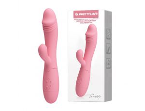 Wibrator punktu G ze stymulatorem Pretty Love Snappy różowy USB 30 trybów