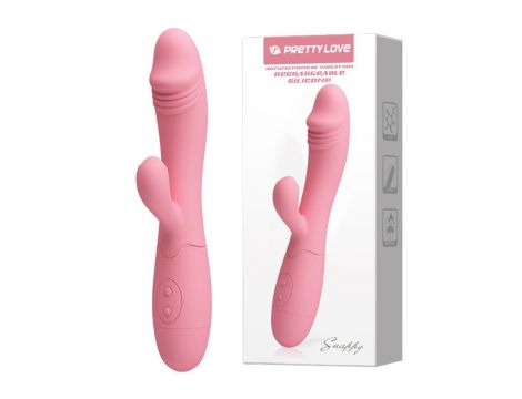 Wibrator punktu G ze stymulatorem Pretty Love Snappy różowy USB 30 trybów