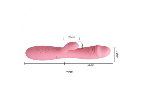 Wibrator punktu G ze stymulatorem Pretty Love Snappy różowy USB 30 trybów - 5