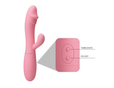 Wibrator punktu G ze stymulatorem Pretty Love Snappy różowy USB 30 trybów - 6