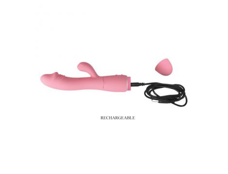 Wibrator punktu G ze stymulatorem Pretty Love Snappy różowy USB 30 trybów - 7
