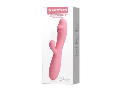 Wibrator punktu G ze stymulatorem Pretty Love Snappy różowy USB 30 trybów - 9