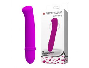 Mini wibrator silikonowy Pretty Love Antony zakrzywiony 11 cm