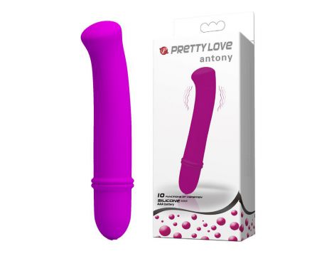 Mini wibrator silikonowy Pretty Love Antony zakrzywiony 11 cm
