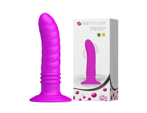 Wibrujący korek analny Pretty Love Twist z przyssawką 10 trybów