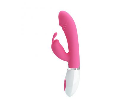 Wibrator króliczek silikonowy Pretty Love Gene różowy 21 cm - 7