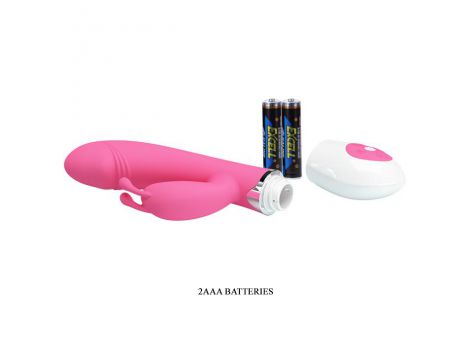 Wibrator króliczek silikonowy Pretty Love Gene różowy 21 cm - 14