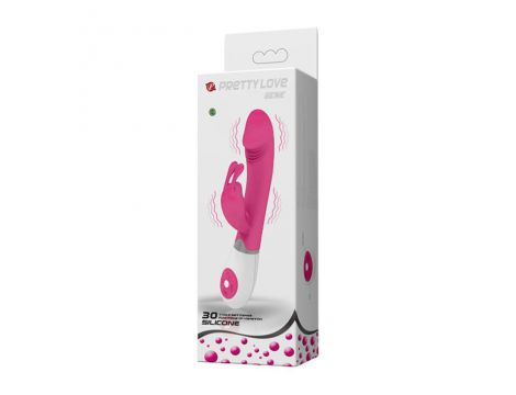 Wibrator króliczek silikonowy Pretty Love Gene różowy 21 cm - 15