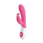 Wibrator króliczek silikonowy Pretty Love Gene różowy 21 cm - 4