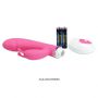 Wibrator króliczek silikonowy Pretty Love Gene różowy 21 cm - 15