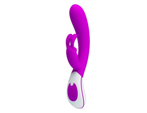 Wibrator króliczek silikonowy Pretty Love Harlan fioletowy USB 12 cm - 5