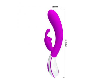 Wibrator króliczek silikonowy Pretty Love Harlan fioletowy USB 12 cm - 11