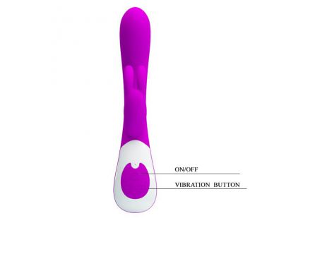 Wibrator króliczek silikonowy Pretty Love Harlan fioletowy USB 12 cm - 13