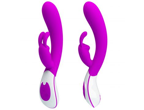 Wibrator króliczek silikonowy Pretty Love Harlan fioletowy USB 12 cm - 12