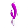 Wibrator króliczek silikonowy Pretty Love Harlan fioletowy USB 12 cm - 12