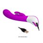 Wibrator króliczek silikonowy Pretty Love Harlan fioletowy USB 12 cm - 16