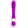 Wibrator króliczek silikonowy Pretty Love Harlan fioletowy USB 12 cm - 17