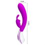 Wibrator króliczek silikonowy Pretty Love Harlan fioletowy USB 12 cm - 5