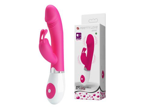 Wibrator króliczek Pretty Love Gene różowy 30 funkcji 20 cm - 2