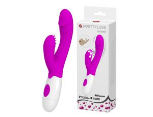 Wibrator punktu G Pretty Love Andre ze stymulatorem fioletowy 20 cm