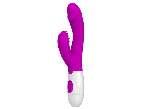 Wibrator punktu G Pretty Love Andre ze stymulatorem fioletowy 20 cm - 2