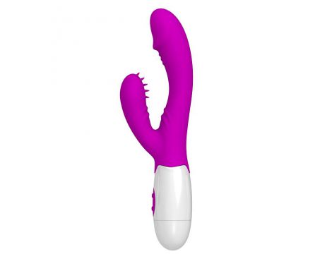 Wibrator punktu G Pretty Love Andre ze stymulatorem fioletowy 20 cm - 3