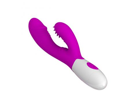 Wibrator punktu G Pretty Love Andre ze stymulatorem fioletowy 20 cm - 6