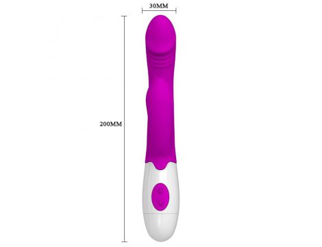 Wibrator punktu G Pretty Love Andre ze stymulatorem fioletowy 20 cm - 7
