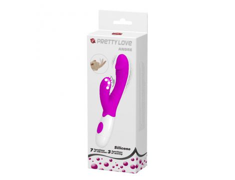 Wibrator punktu G Pretty Love Andre ze stymulatorem fioletowy 20 cm - 10