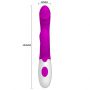 Wibrator punktu G Pretty Love Andre ze stymulatorem fioletowy 20 cm - 8