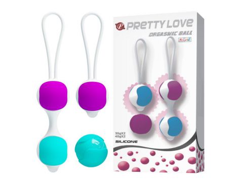 Kulki Kegla Pretty Love silikonowe liliowe turkusowe 10 cm