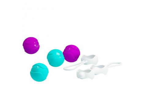 Kulki Kegla Pretty Love silikonowe liliowe turkusowe 10 cm - 5