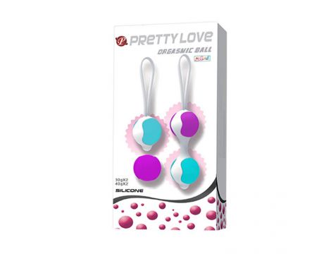 Kulki Kegla Pretty Love silikonowe liliowe turkusowe 10 cm - 7