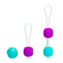Kulki Kegla Pretty Love silikonowe liliowe turkusowe 10 cm - 4