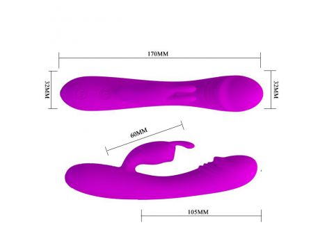 Wibrator króliczek silikonowy Pretty Love Hunter 30 funkcji 17 cm - 5