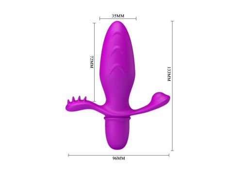 Wibrujący korek analny Pretty Love Fitch silikonowy 11 cm 10 funkcji - 6