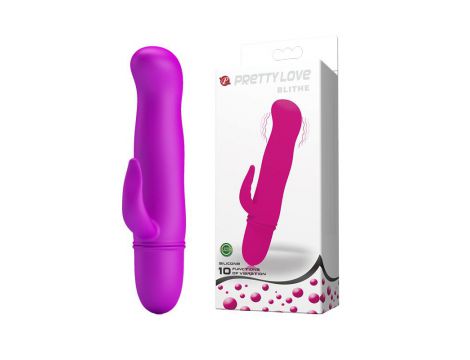 Wibrator silikonowy z wyrostkiem łechtaczkowym Pretty Love Blithe 11 cm
