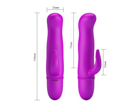 Wibrator silikonowy z wyrostkiem łechtaczkowym Pretty Love Blithe 11 cm - 6