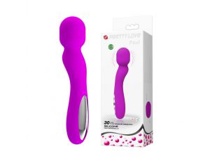 Masażer wibracyjny silikonowy Pretty Love Paul fioletowy USB 30 trybów