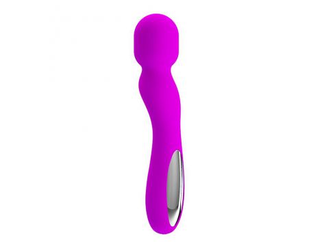Masażer wibracyjny silikonowy Pretty Love Paul fioletowy USB 30 trybów - 2