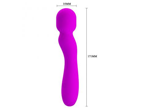 Masażer wibracyjny silikonowy Pretty Love Paul fioletowy USB 30 trybów - 5