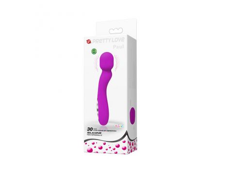 Masażer wibracyjny silikonowy Pretty Love Paul fioletowy USB 30 trybów - 9
